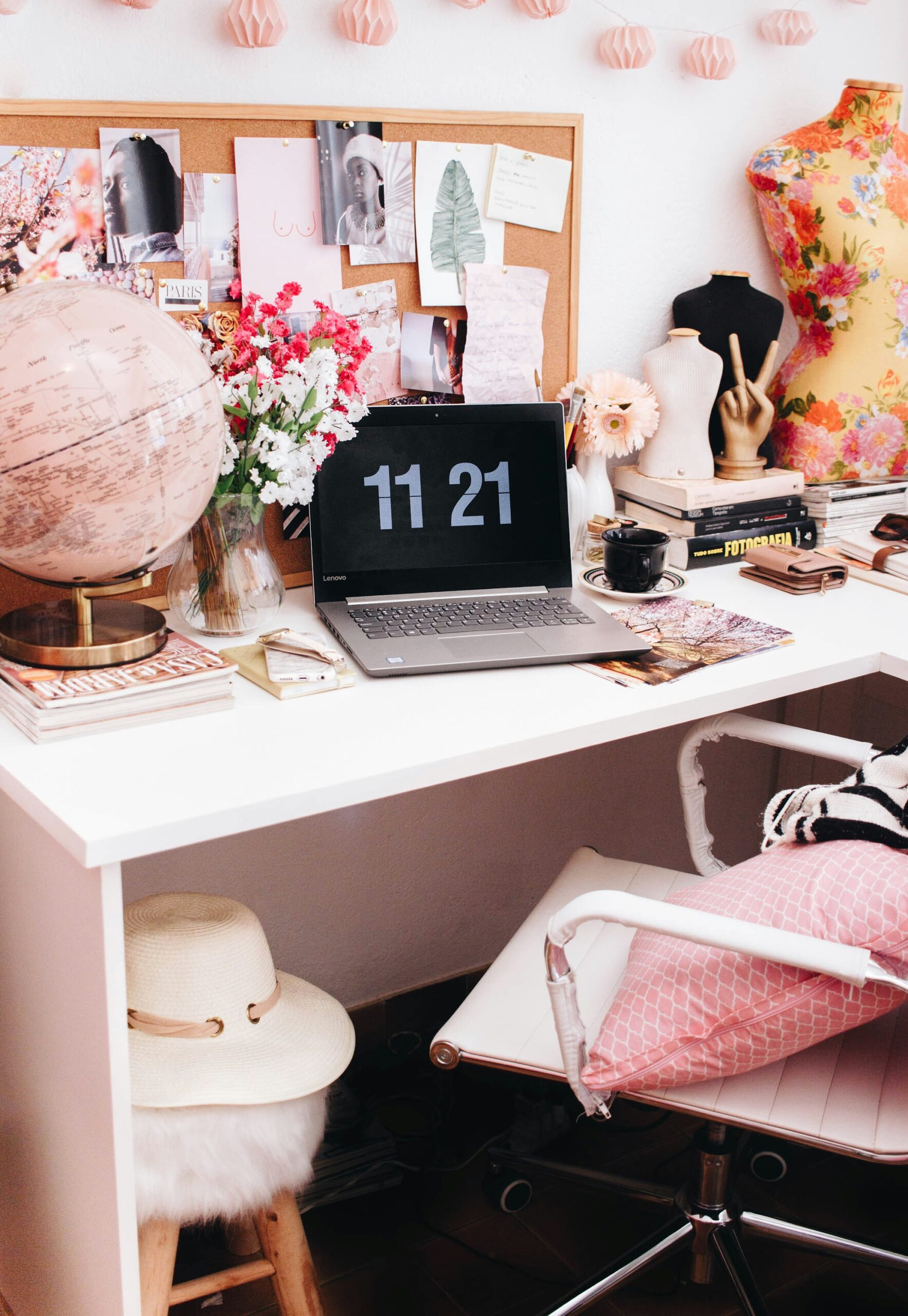 Pink desk